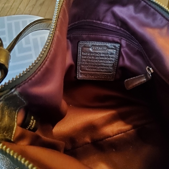 Coach Mia Rose Gold Metallic Leather Shoulder Bag - Picture 9 of 11